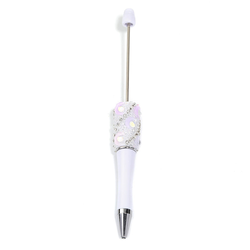 Wholesale 5pcs Creative DIY Moon Mermaid Beads Sugar Heavy Industries Water Diamond Chain Beads Multi Color Ballpoint Pen